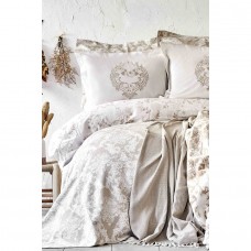 Постельное белье Karaca Home сатин - Quatre royal gold золотой евро (svt-2000022254496)
