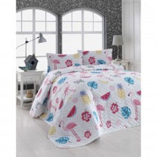 Покривало стьобане з наволочками Eponj Home - Kokteyl beyaz білий 200x220