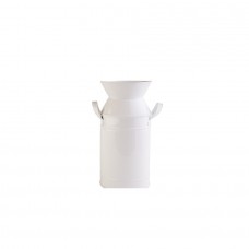 Декоративна ваза Barine - Metal Milk Can White S